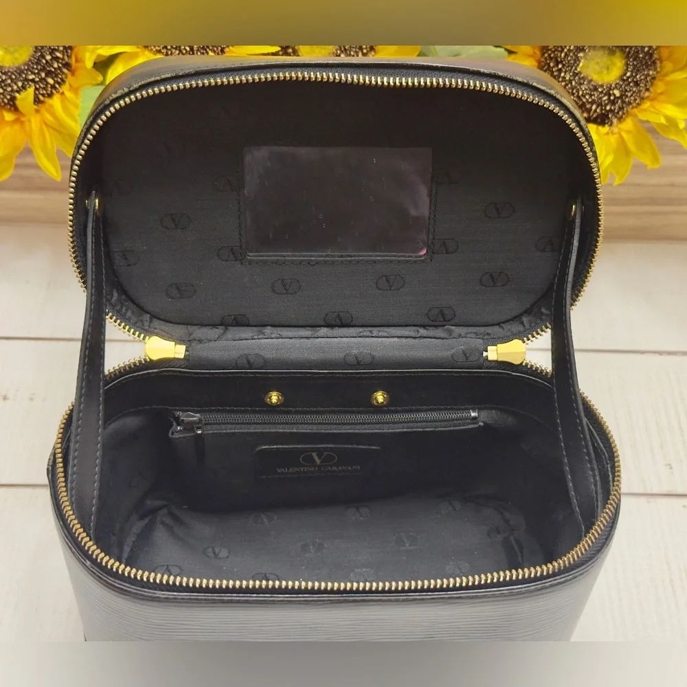 Valentino Garavani Black Leather Vanity